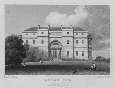 Luton Hoo, Vista Sureste, Bedfordshire de John Preston Neale