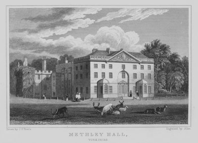 Methley Hall, Yorkshire de John Preston Neale