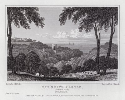 Castillo de Mulgrave, Vista General, Yorkshire de John Preston Neale