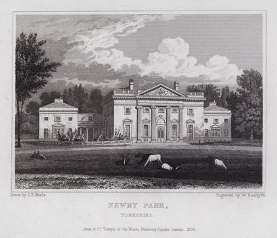 Newby Park, Yorkshire (grabado) de John Preston Neale
