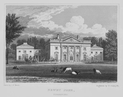 Newby Park, Yorkshire (grabado) de John Preston Neale