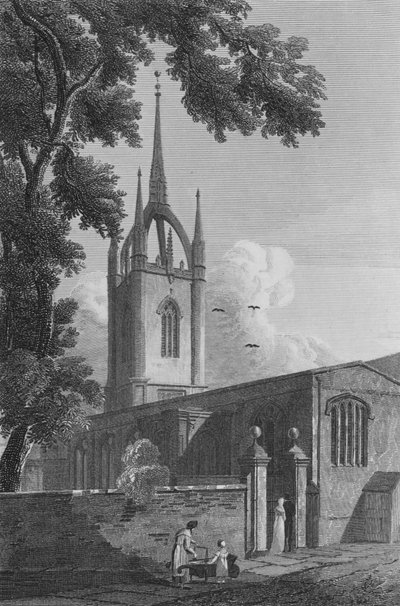San Dunstan en el Este (grabado) de John Preston Neale
