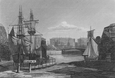 La Entrada a los Muelles de Londres de John Preston Neale