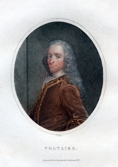 François Marie Arouet Voltaire, escritor y satírico francés del siglo XVIII de J. Pass