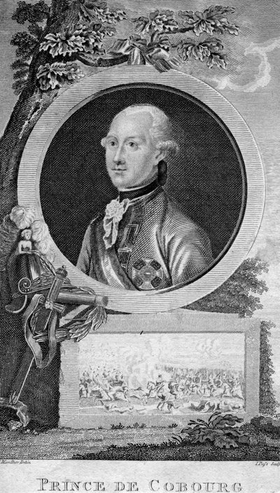 Príncipe Coburg, famoso general alemán del Sacro Imperio Romano de J. Pass