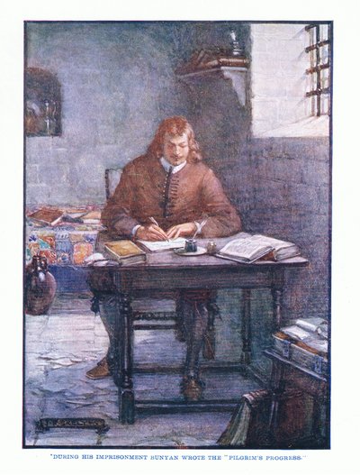 Durante su encarcelamiento Bunyan escribió El progreso del peregrino, de Literatura Inglesa pub. por T C & EC Jack, c.1920 de J. R. Skelton