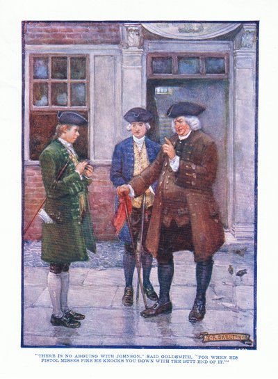 No hay discusión con Johnson, dijo Goldsmith, de Literatura Inglesa pub. por T C & EC Jack, c.1920 de J. R. Skelton