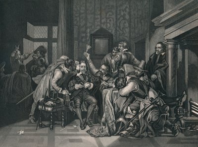 Carlos I en la sala de guardia, 1649, mediados del siglo XIX de J. Rogers