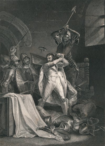 Muerte de Ricardo II, 1400, mediados del siglo XIX de J. Rogers