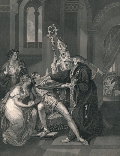 Edwy y Elgiva, mediados del siglo XIX de J. Rogers