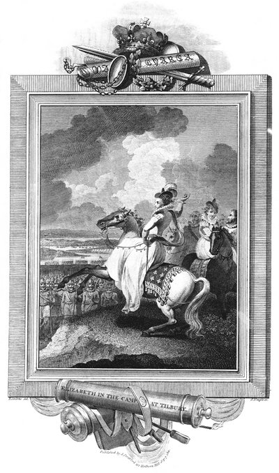 Isabel en el campamento en Tilbury, 1811 de J. Rogers