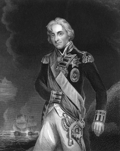 Horatio Nelson, 1er Vizconde Nelson, comandante naval inglés, c1798-c1805 c1857 de J. Rogers