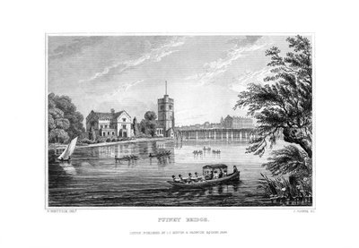Puente de Putney, Londres, 1829 de J. Rogers