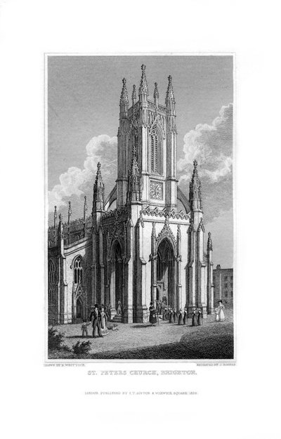 Iglesia de San Pedro, Brighton, East Sussex, 1829 de J. Rogers