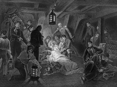 La muerte del Almirante Lord Nelson, 1805 c1857 de J. Rogers