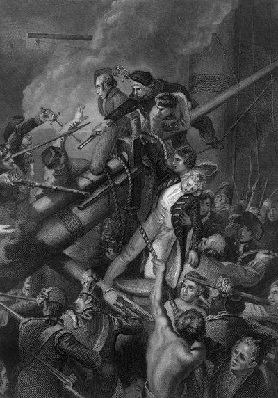 La muerte del Capitán Faulknor, 1795 c1857 de J. Rogers