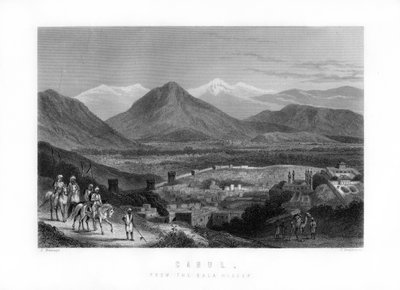 Kabul desde el Bala Hissar, Afganistán, 1893 de J. Stephenson