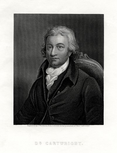 Edmund Cartwright, 1743-1823, clérigo británico e inventor del telar mecánico de J. Thomson