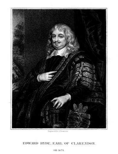 Edward Hyde, 1er Conde de Clarendon, historiador y estadista inglés, 1824 de J. Thomson