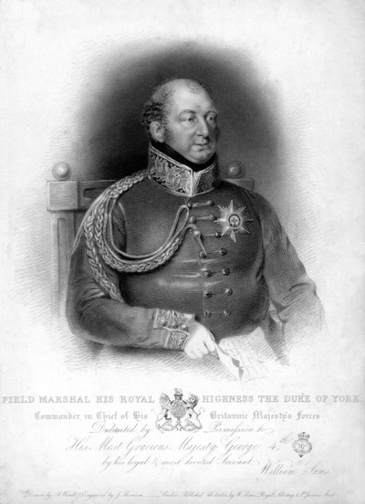 Mariscal de Campo Príncipe Federico, Duque de York y Albany 1763-1827, siglo XIX de J. Thomson