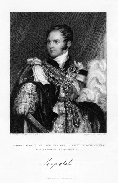 Leopoldo de Sajonia-Coburgo y Gotha, 1831 de J. Thomson