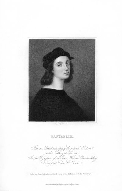 Rafael, artista renacentista italiano, c. 1836 de J. Thomson