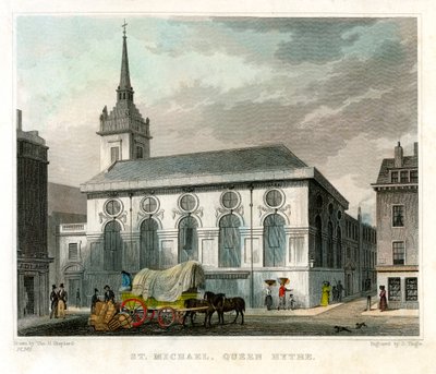 Iglesia de San Miguel Queenhithe, Ciudad de Londres, 1831 de J. Tingle