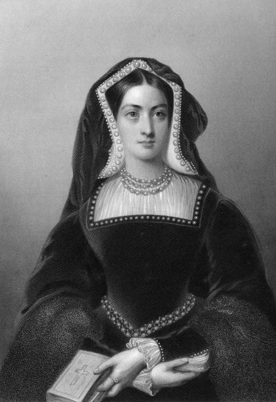 Catalina de Aragón 1485-1536, la primera esposa del Rey Enrique VIII, 1851 de J. W. Knight