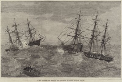 HMS Immortalite encontrando el naufragio Margaret Pollock en el mar de J. Wells