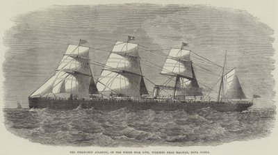 El barco de vapor Atlantic, de la White Star Line, naufragado cerca de Halifax, Nueva Escocia de J. Wells