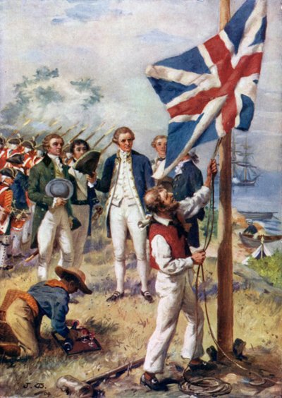 Ahora tomé posesión en nombre de Su Majestad el Rey Jorge III con el nombre de Nueva Gales del Sur de J. Williamson