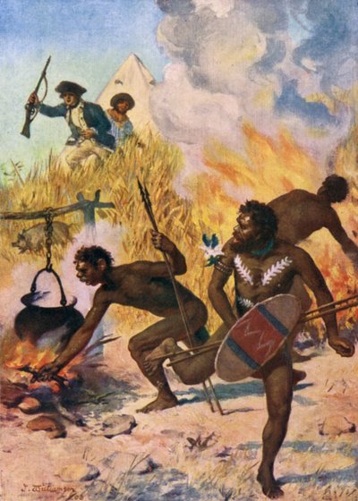 Haciendo un circuito a barlovento, prendieron fuego a la hierba de J. Williamson