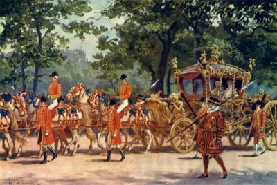 El coche de coronación, procesión de coronación del Rey Eduardo VII de J. Williamson