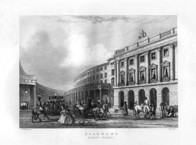 Cuadrante, Regent Street, Londres, siglo XIX de J. Woods