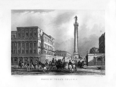 La columna del Duque de York, Londres, siglo XIX de J. Woods
