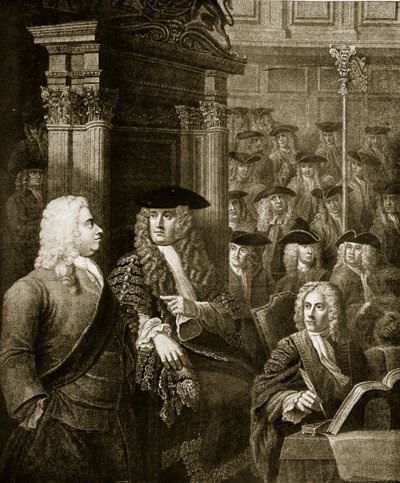 La Cámara de los Comunes en la administración de Walpole, ilustración de 