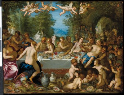 La fiesta de los dioses: El matrimonio de Baco y Ariadna de J. and Rottennhammer Hans I Brueghel