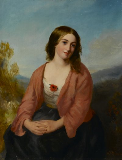 Joven Mujer con Vestido Rosa, mediados del siglo XIX de J. or H. Stannier
