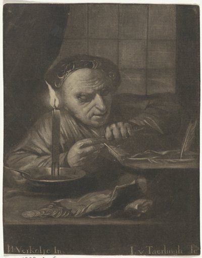 cortador de pluma de J. van Taerlingh