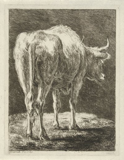 vaca en un paisaje de Jabes Heenck