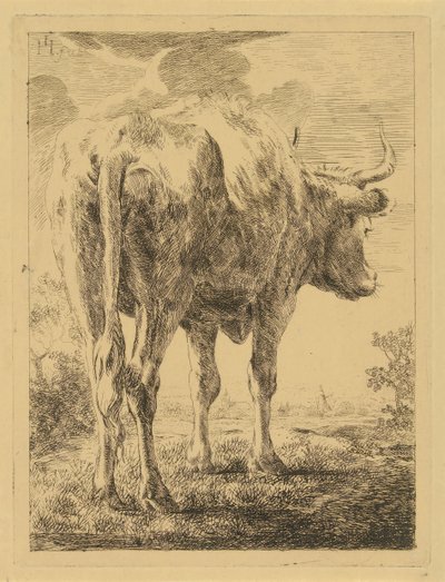 Vaca en un paisaje de Jabes Heenck