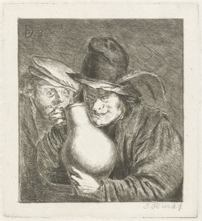 Dos granjeros con una jarra de Jabes Heenck