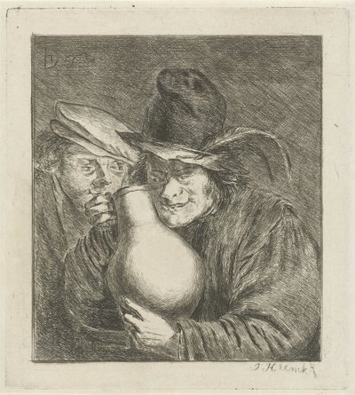 Dos granjeros con una jarra de Jabes Heenck