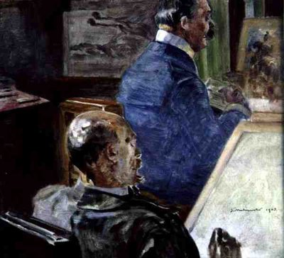 En el estudio del artista de Jacek Malczewski