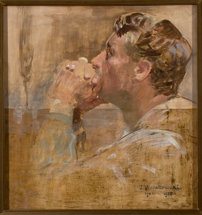 Un hombre rezando de Jacek Malczewski