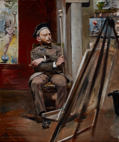 Retrato de Stanisław Tondos, c.1902 (óleo sobre lienzo) de Jacek Malczewski
