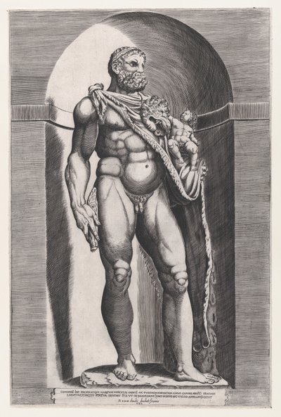 Speculum Romanae Magnificentiae: Emperador Cómodo como Hércules de Jacob(us) Bos.