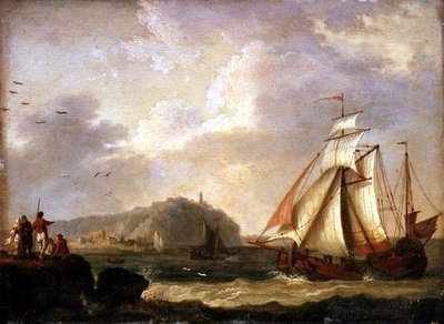 Un barco holandés regresando a la costa de Jacob Philippe Hackert