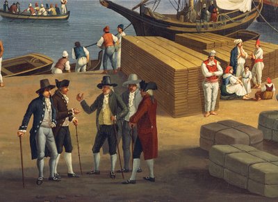 Detalle de la Vista del Puerto de Mesina desde el Palazzo del Senato de Jacob Philippe Hackert