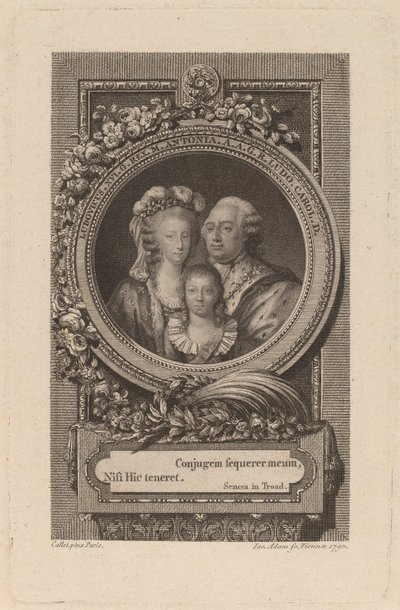 Luis XVI, María Antonieta y Luis Carlos de Jacob Adam after Antoine François Callet